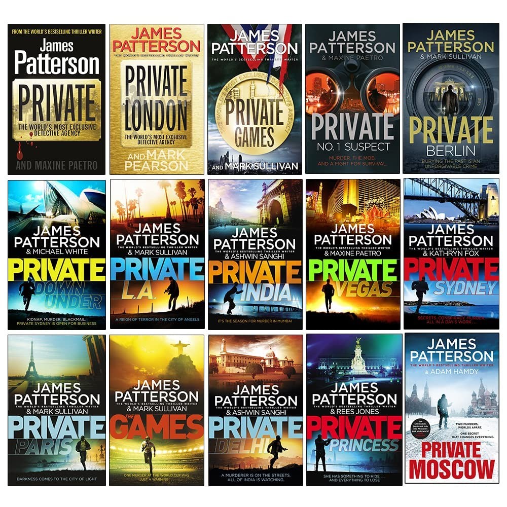 James Patterson Private Series Books 1 - 15 Collection Set (Private, London,...