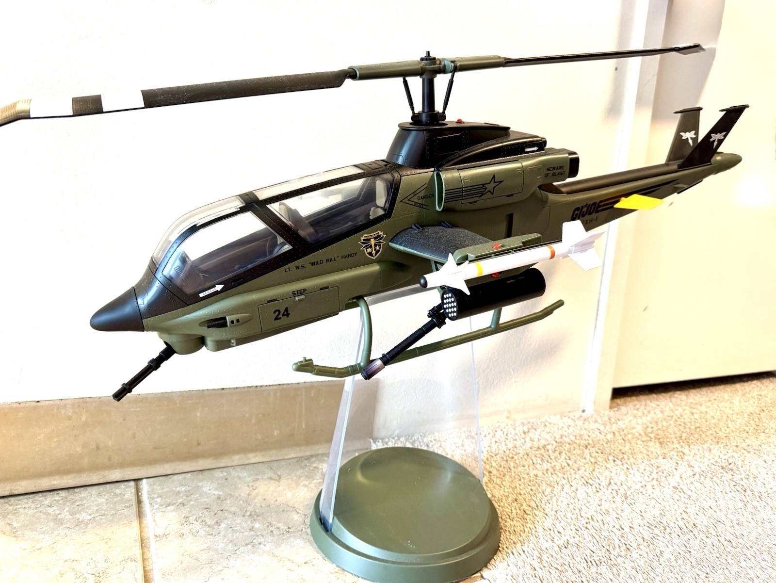 GI Joe Classified DRAGONFLY (XH-1) ASSAULT COPTER HASLAB chopper only Complete