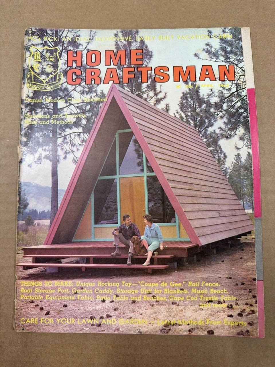 Home Craftsman Magazine April 1959 A-Frame Vacation Cabin DIY Projects