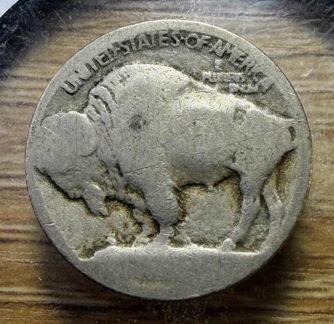 1913-P Type 1 Raised Mound Buffalo Nickel - No Date - Actual Coin Shown - INV148 1913-P Type 1 Raised Mound Buffalo Nickel - No Date - Actual Coin Shown - INV148