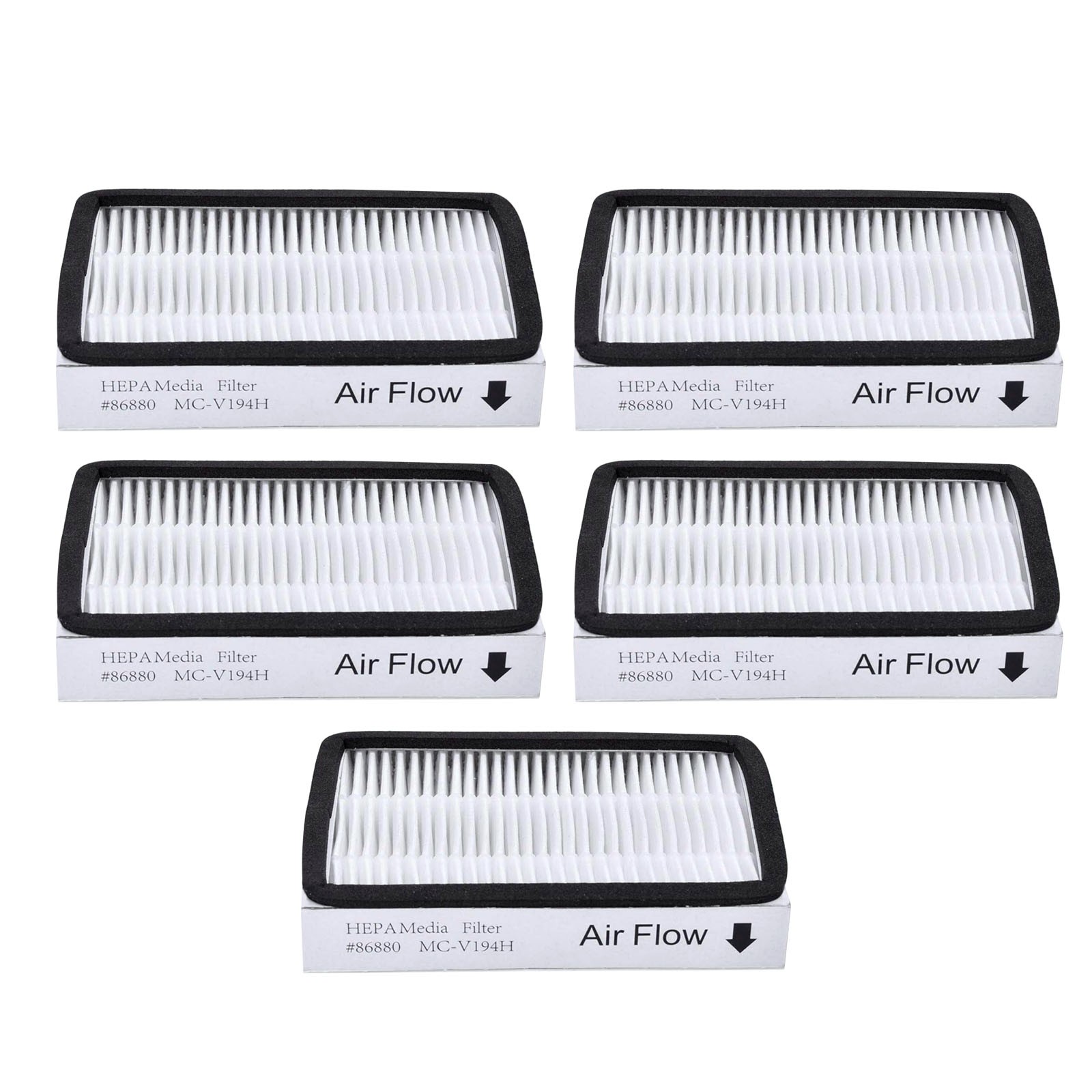 Five Pack For Kenmore EF-2 86880 Exhaust Vacuum HEPA Media Filters Replacement