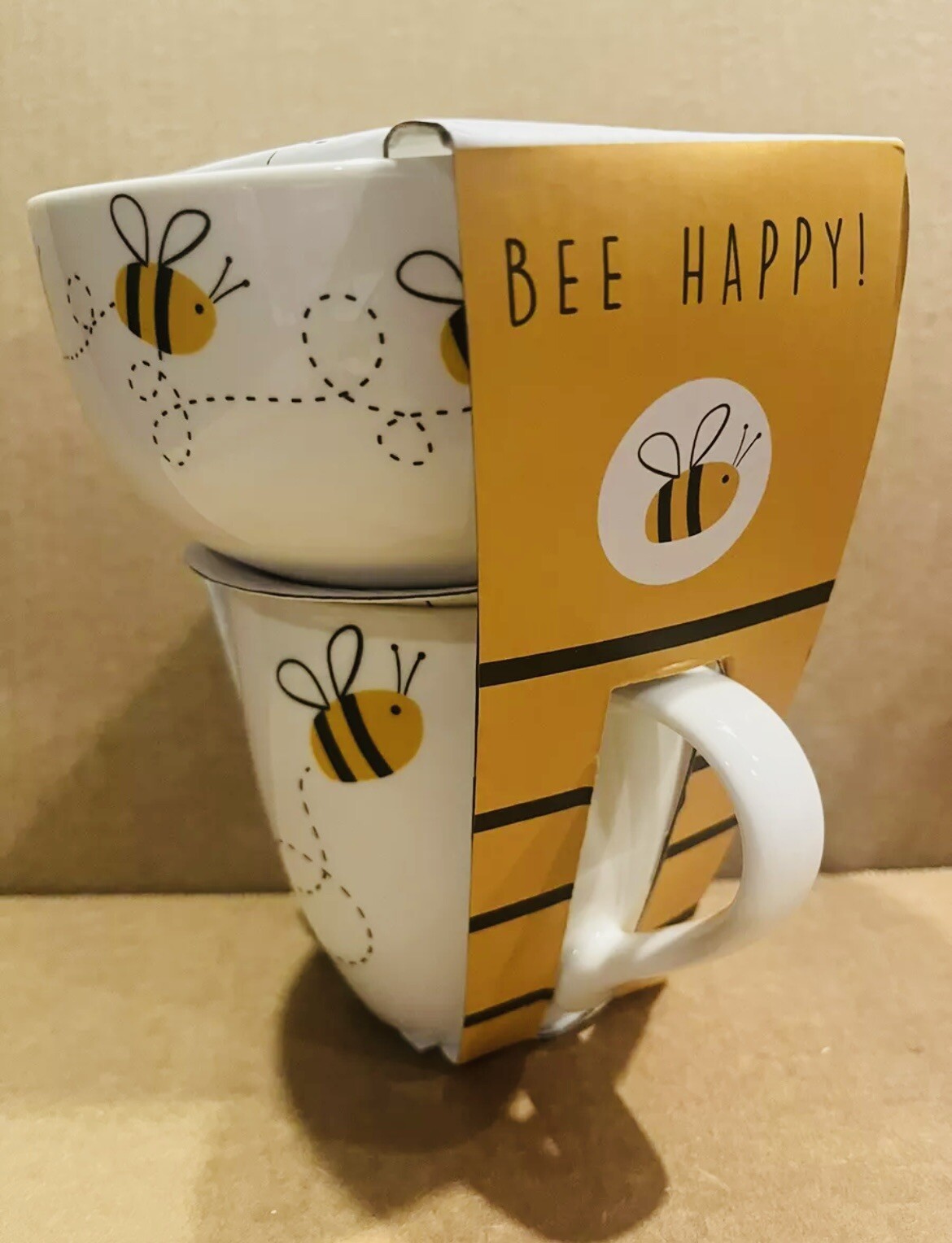 BEE HAPPY MUG & BOWL SET BEE HAPPY MUG & BOWL SET