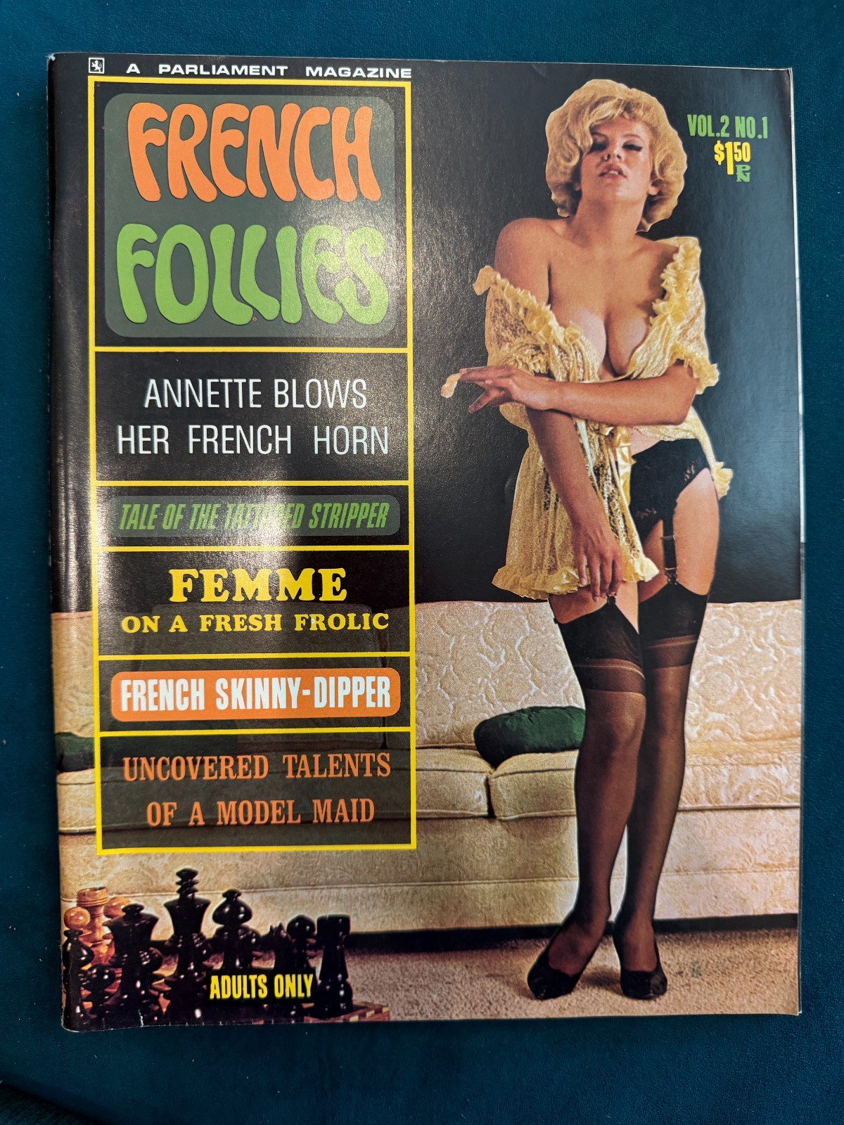 FRENCH FOLLIES Vol 2 No 1 Parliament Vintage Pinup Glamour Magazine $1.50