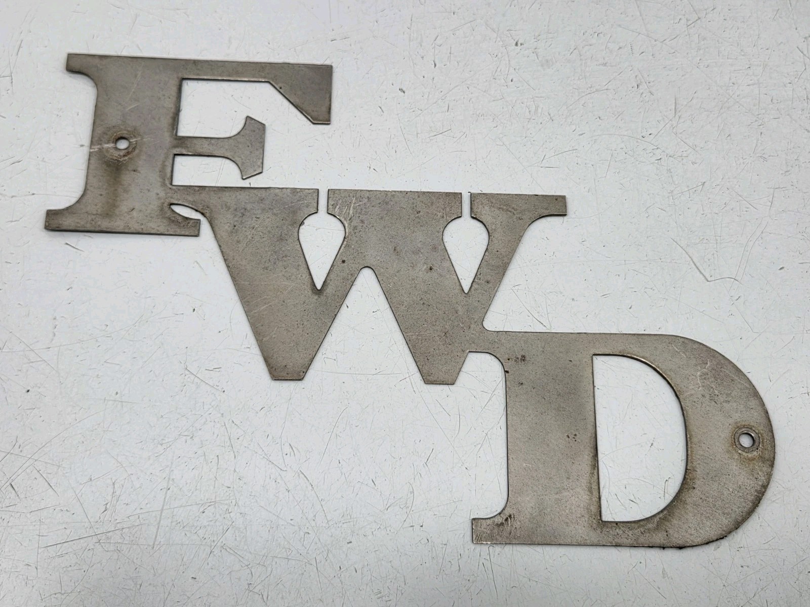 Vintage FWD (Four Wheel Drive) Trucks Radiator Badge Grill Emblem Script Part Vintage FWD (Four Wheel Drive) Trucks Radiator Badge Grill Emblem Script Part