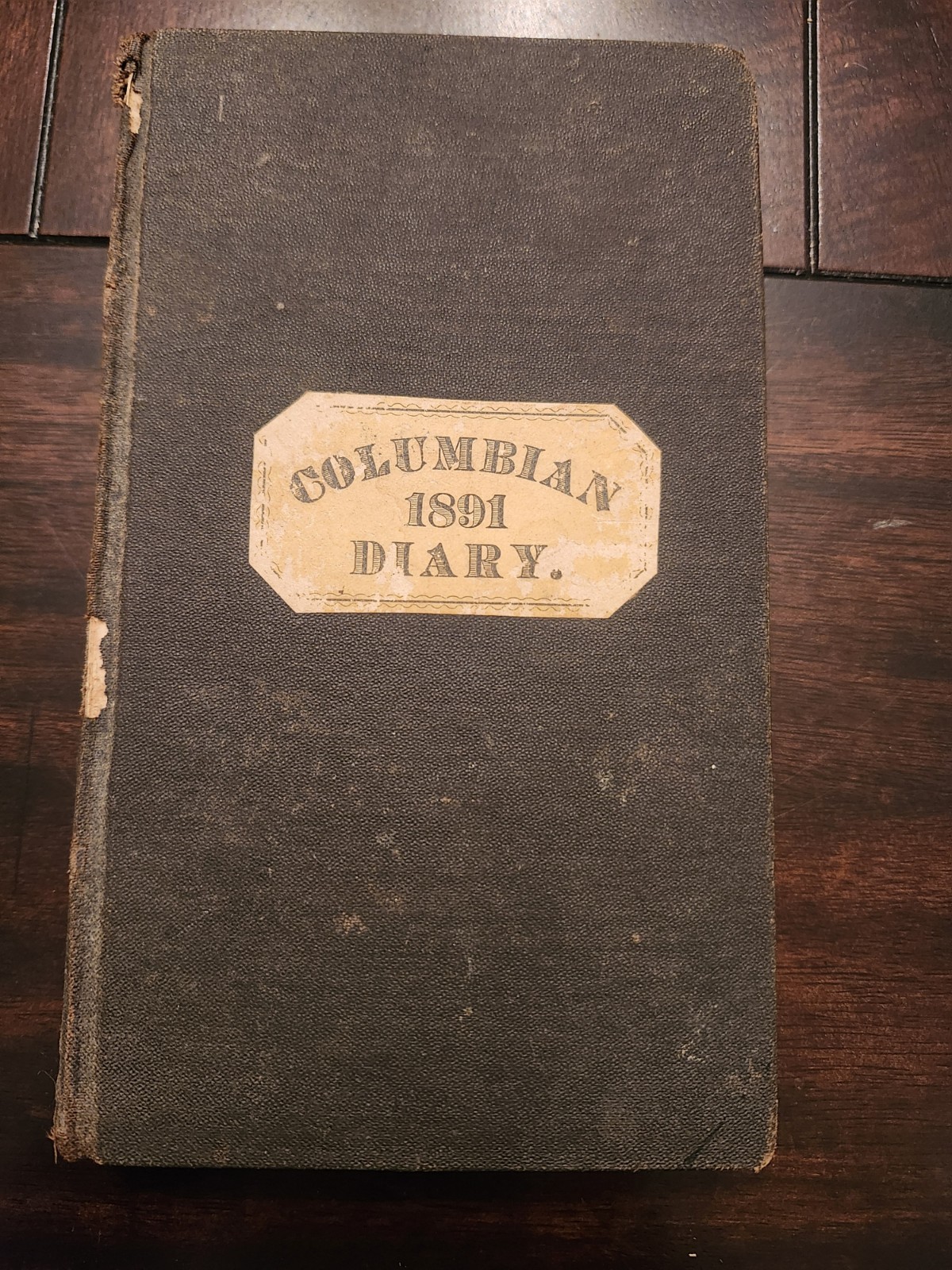 Columbian 1891 Diary With Hand Written Notes