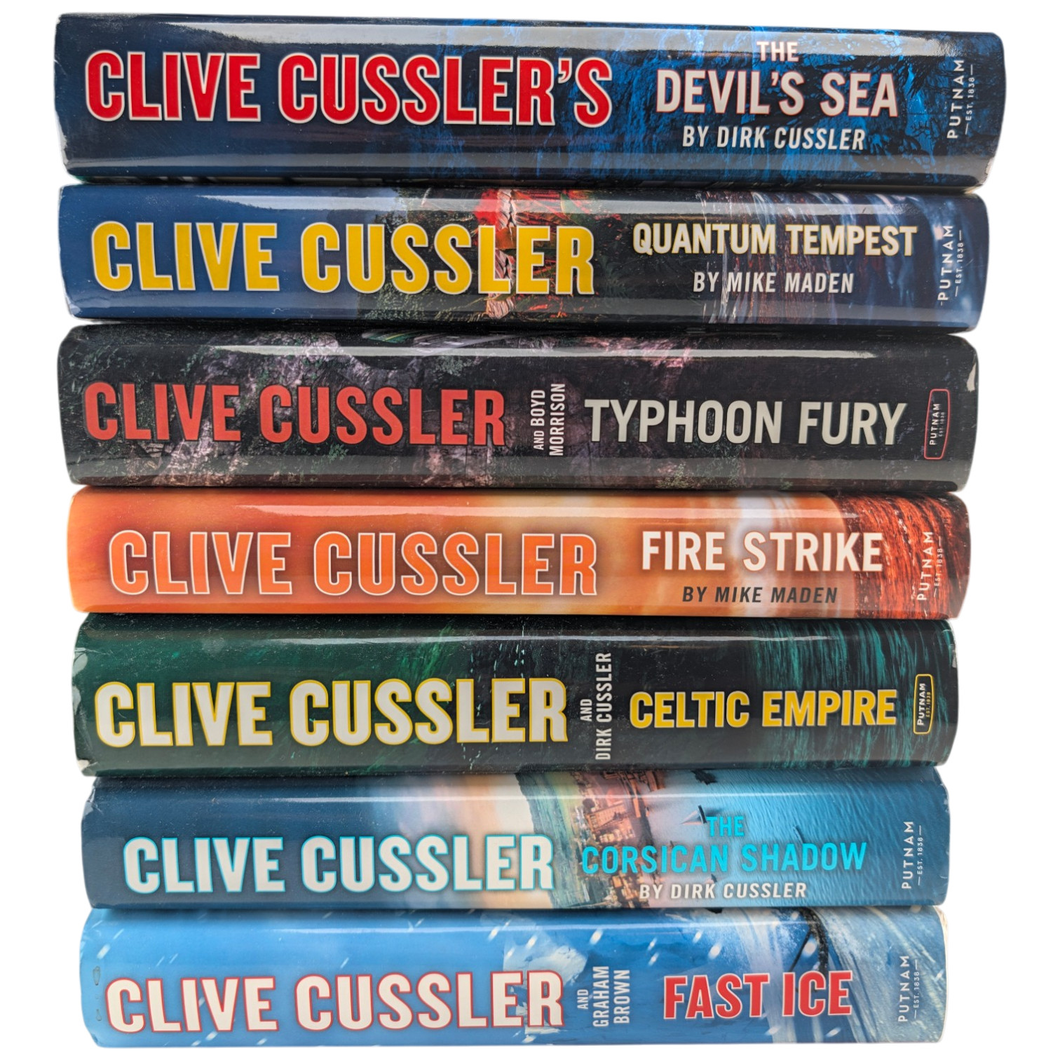 Clive Cussler Hardcover Lot of 7 First Printings Dirk Pitt Oregon NUMA Files