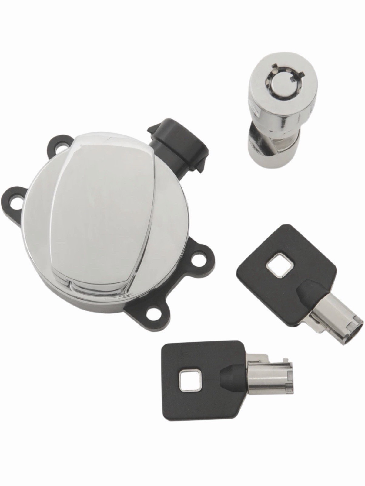 Drag Specialties 2106-0248 Side Chrome Ignition Switch with Fork Lock