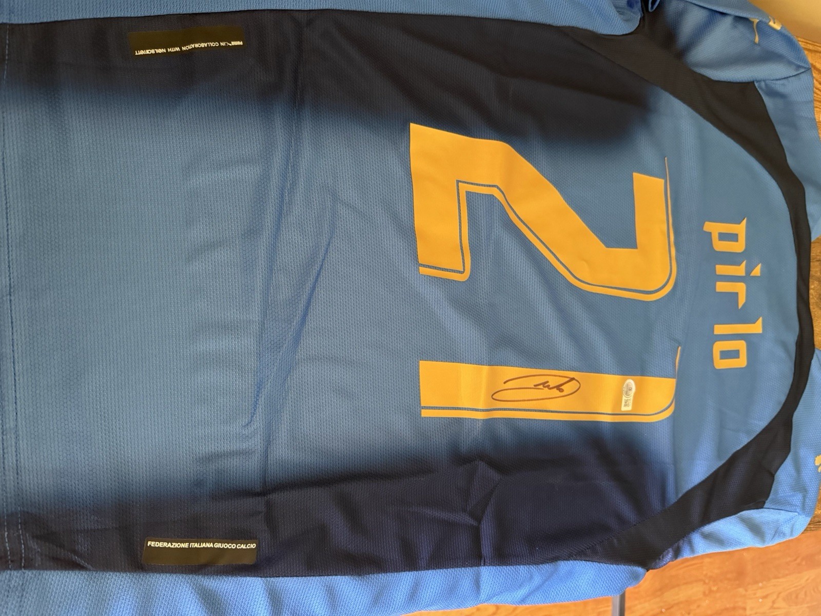 Andrea Pirlo Autographed Italy Puma Authentic Jersey With Beckett COA