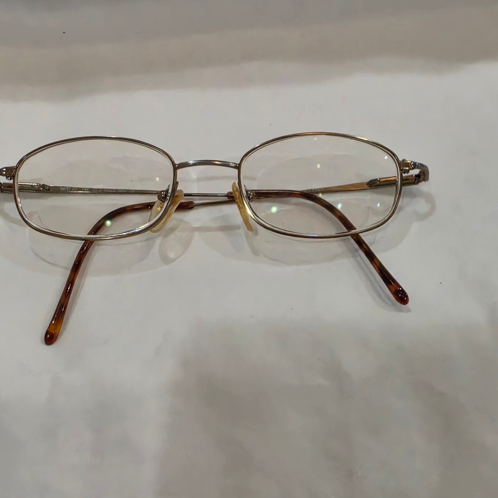Henry Grethel Eyeglass Frames Unisex 50-20-145 Old Gold Good Vintage Italy Oval