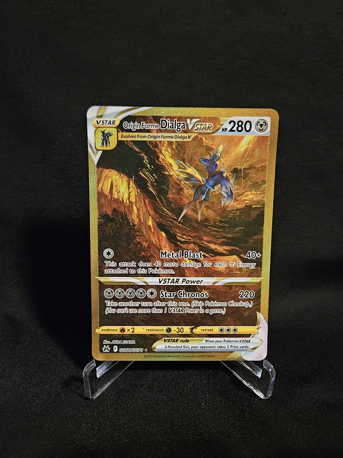 Pokemon Origin Forme Dialga VSTAR GG68/GG70 Crown Zenith Holo Ultra Rare 280