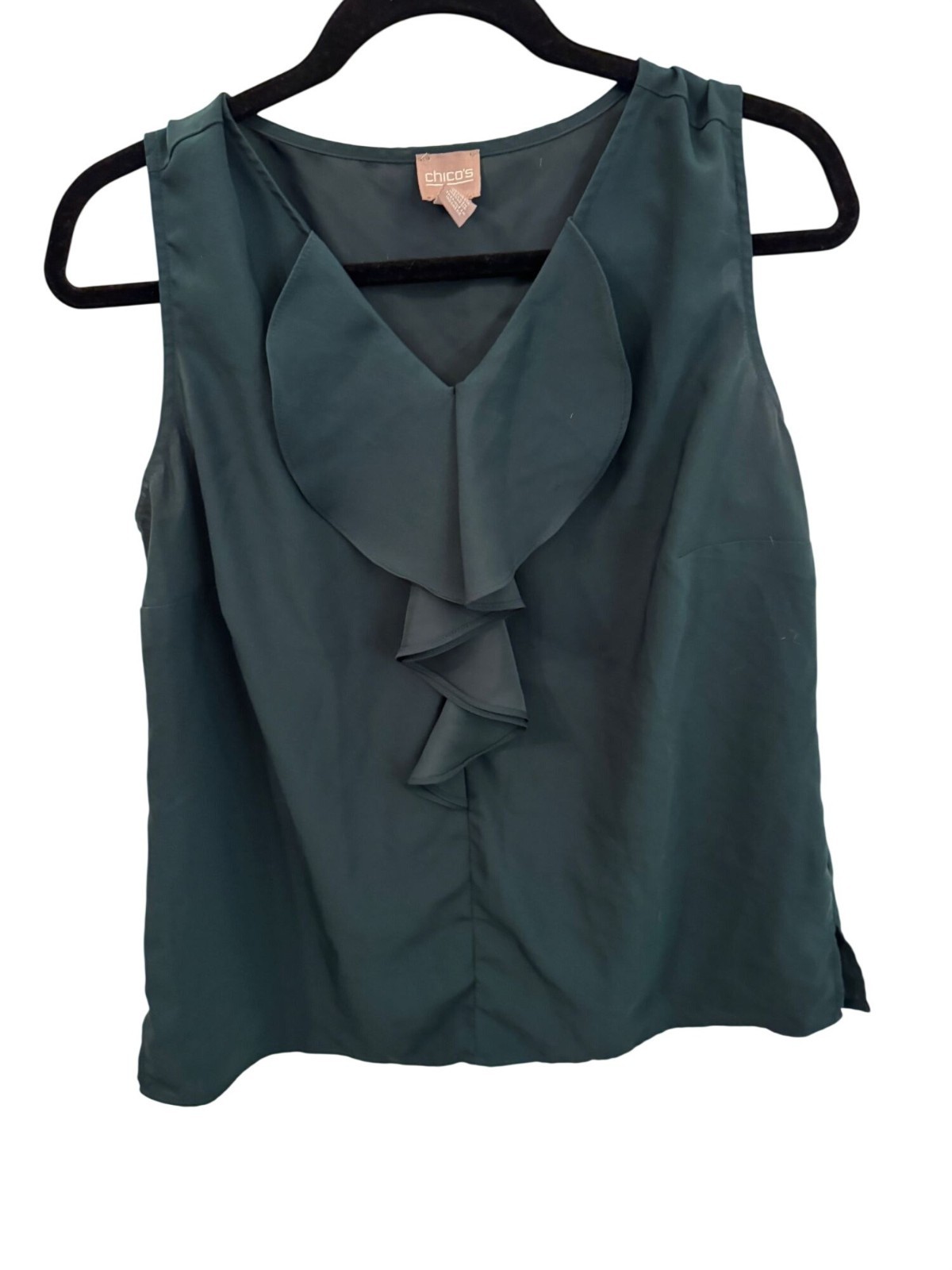 Chico\'s silky green blouse size Medium Chico\'s silky green blouse size Medium