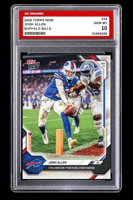 2026 TOPPS Now Josh Allen NFL Card #19 Buffalo Bills Graded 10 2026 TOPPS Now Josh Allen NFL Card #19 Buffalo Bills Graded 10