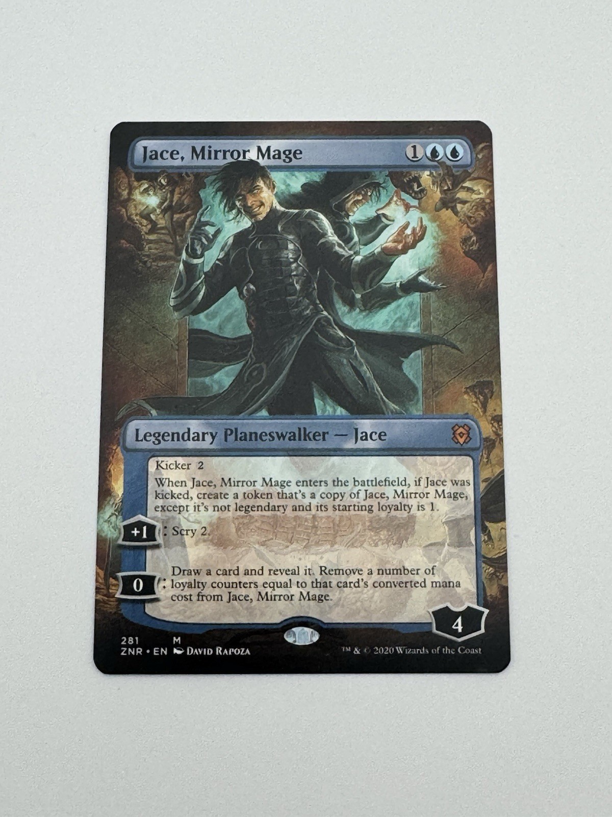 Jace, Mirror Mage #281 (Borderless) Zendikar Rising ZNR Magic The Gathering MTG Jace, Mirror Mage #281 (Borderless) Zendikar Rising ZNR Magic The Gathering MTG