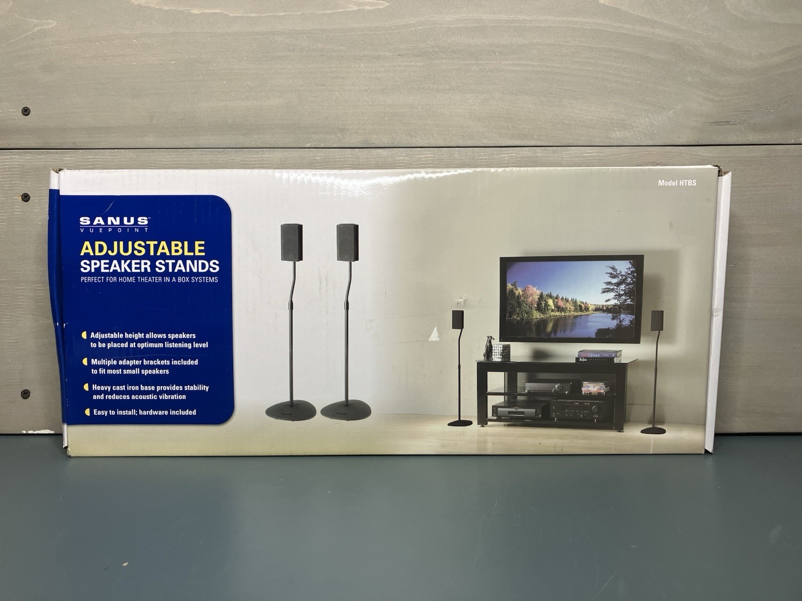 Sanus VuePoint Adjustable Speaker Stands – Model HTBS