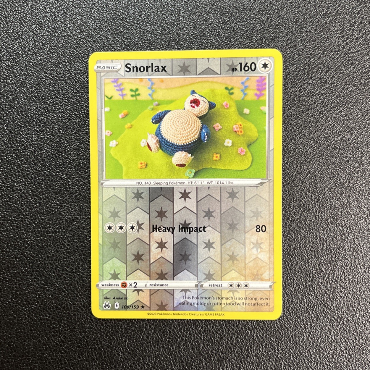 Pokemon TCG: Snorlax 109/159 SWSH: Crown Zenith Reverse Holo
