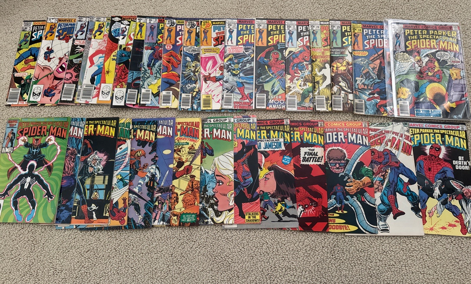 Peter Parker The Spectacular Spider-Man 33 Comic Lot 17-115 Cloak & Dagger Angel