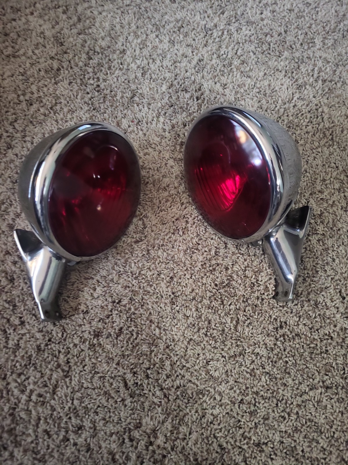 Vintage 1950\'s FIRE TRUCK LIGHTS RED 1Pair 7 \ Vintage 1950\'s FIRE TRUCK LIGHTS RED 1Pair 7 \