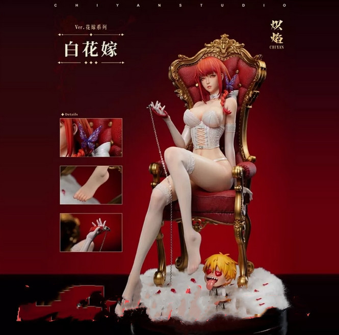 CHIYAN Studio Chainsaw Man Makima Statue in stock PU 1/4 Wedding Dress New