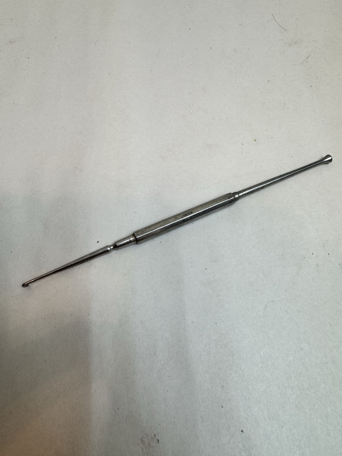 vintage mayer phelps london #5 ent ear curette cerumen scoop surgical instrument