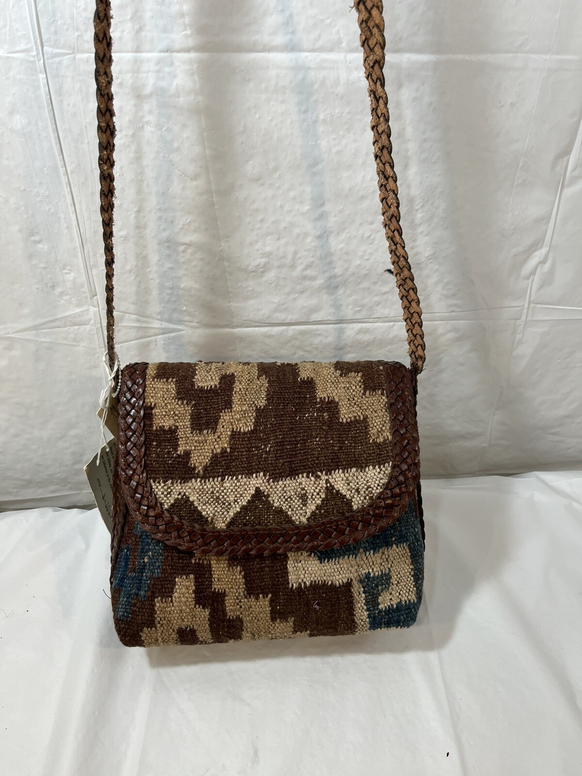 L. J. Simone Kilim wool Aztec SouthwesternTapestry  Purse new