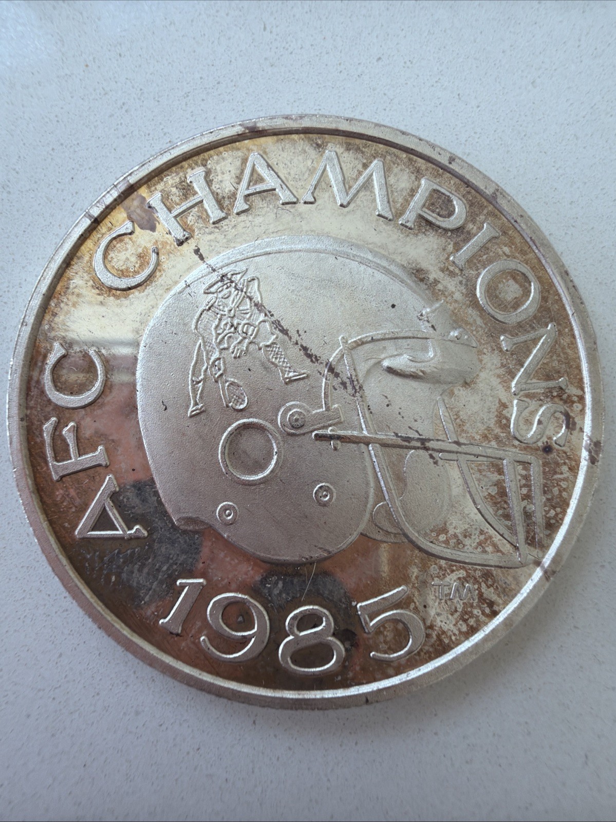 1985 Vintage & Rare New England Patriots AFC Champions 1oz .999 Silver Round
