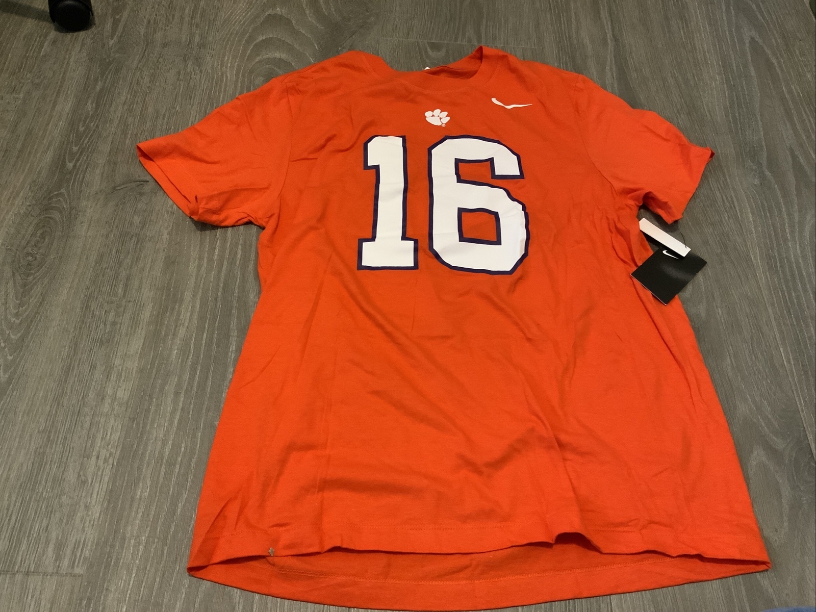 Nike Clemson Tigers Lawrence #16 Shirt Tee Men’s Size: XL NWT Orange White