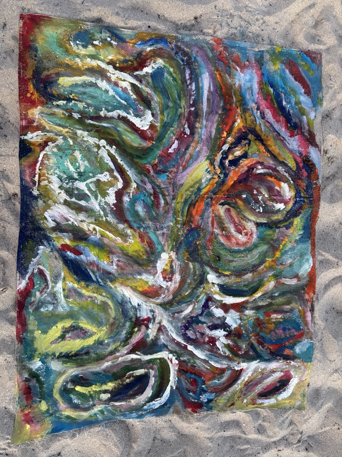 COLE MYERS “REVIVAL” ACRYLIC PAINTING 6 Ft X 4 Ft MIAMI BEACH