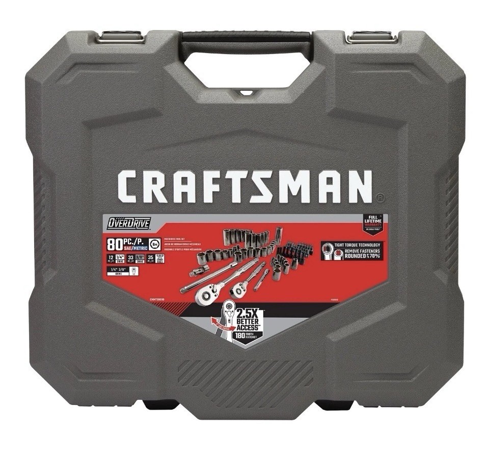 Craftsman OVERDRIVE 80-Piece Mechanics Tool Set (Model: CMMT99080L)