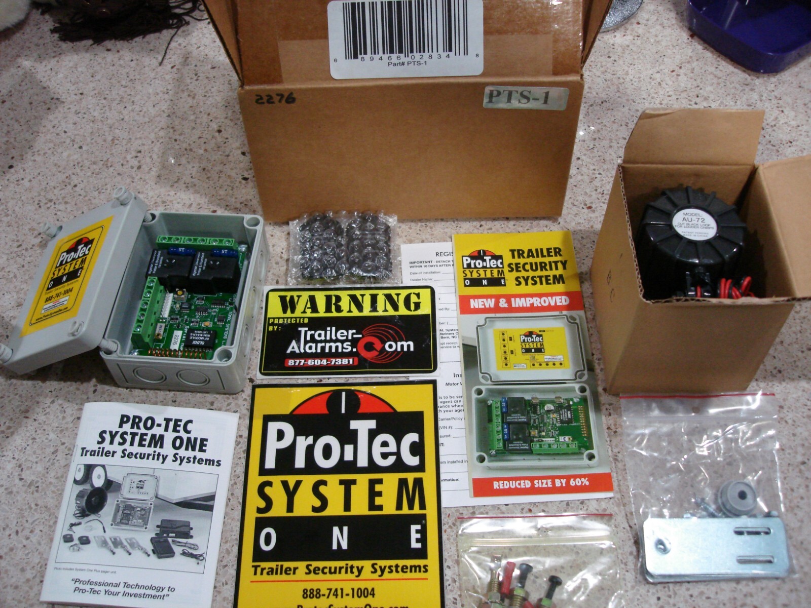 NEW PTS-1 Pro Tec Trailer Security System W/2 Remote Controls Rare NEW PTS-1 Pro Tec Trailer Security System W/2 Remote Controls Rare