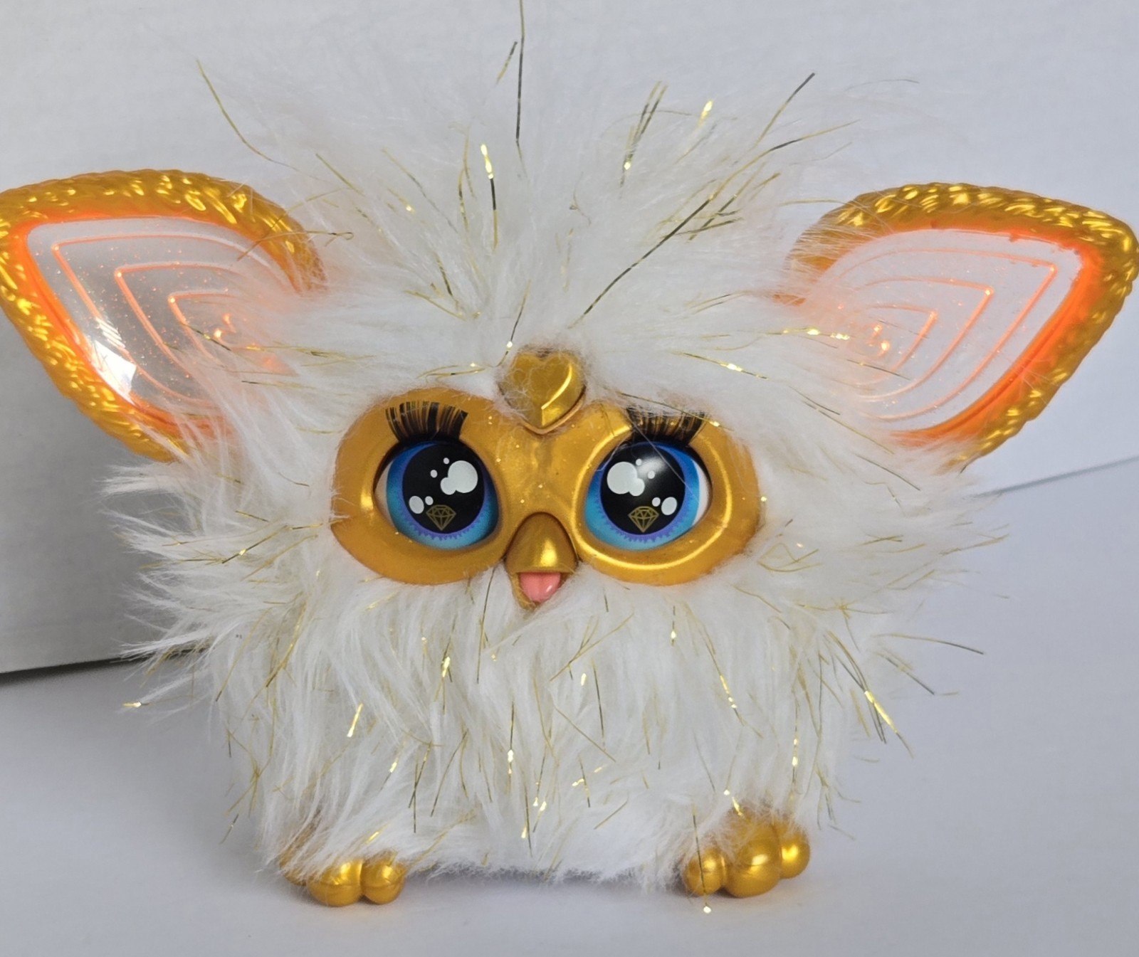 Hasbro Furby Gold Glam Interactive Electronic Toy - White & Gold - TESTED & WORK
