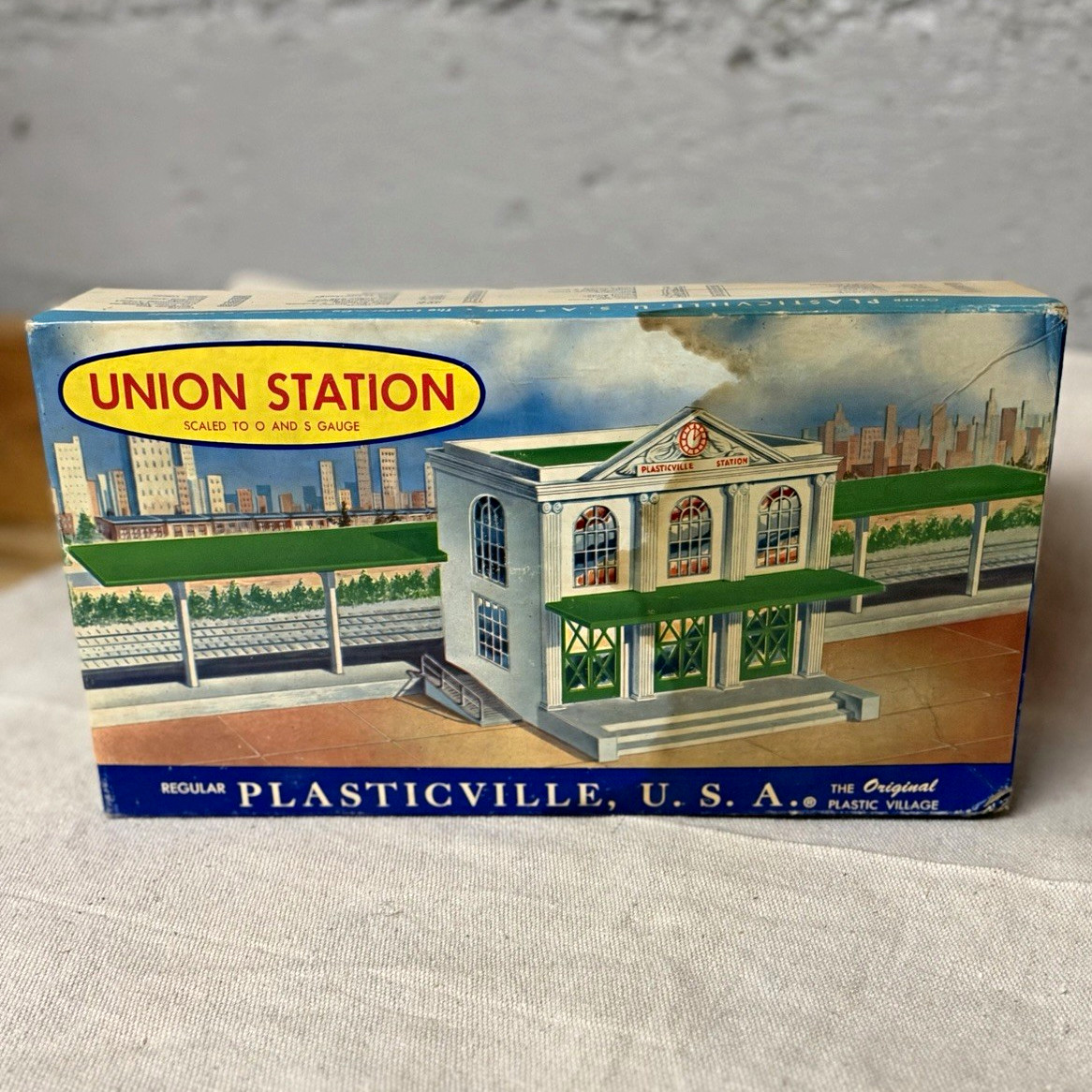 VTG Plasticville USA Union Station O Gauge Plastic Building Kit #1901 #198 VTG Plasticville USA Union Station O Gauge Plastic Building Kit #1901 #198