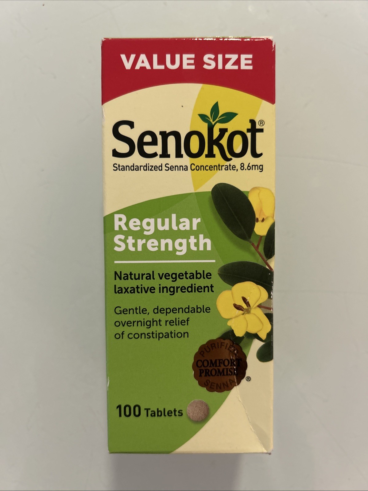 Senokot Regular Strength Laxative 8.6mg - 100 Tablets Exp 04/2027 Senokot Regular Strength Laxative 8.6mg - 100 Tablets Exp 04/2027