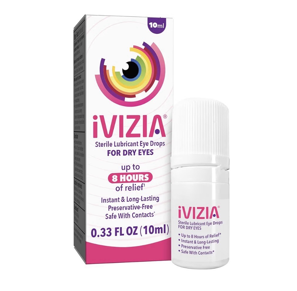 iVIZIA Sterile Lubricant Eye Drops for Dry Eyes Preservative-Free, Moisturizing