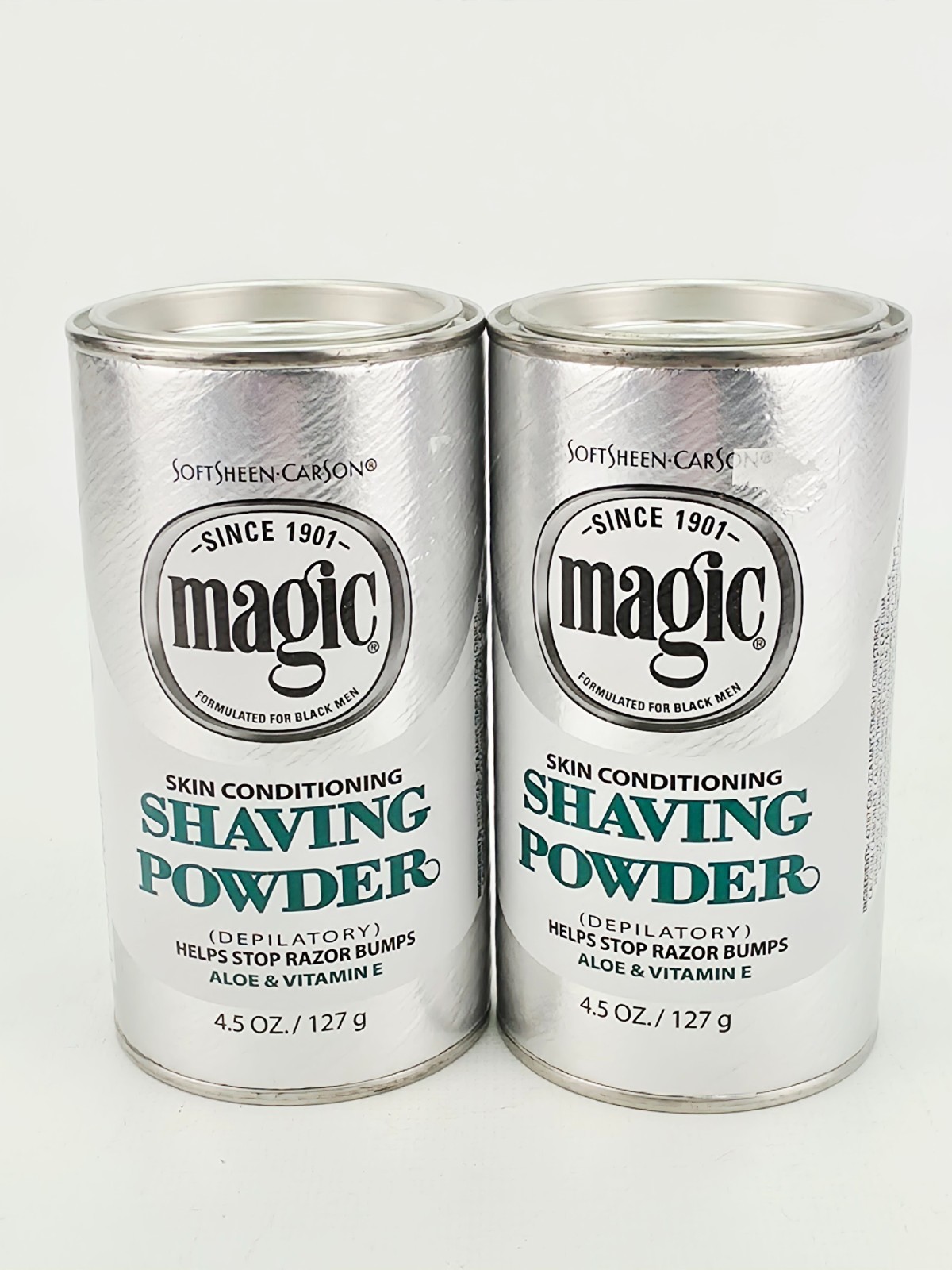 SoftSheen Carson Magic Skin Conditioning Shaving Powder Aloe 4.5 oz Lot of 2 SoftSheen Carson Magic Skin Conditioning Shaving Powder Aloe 4.5 oz Lot of 2