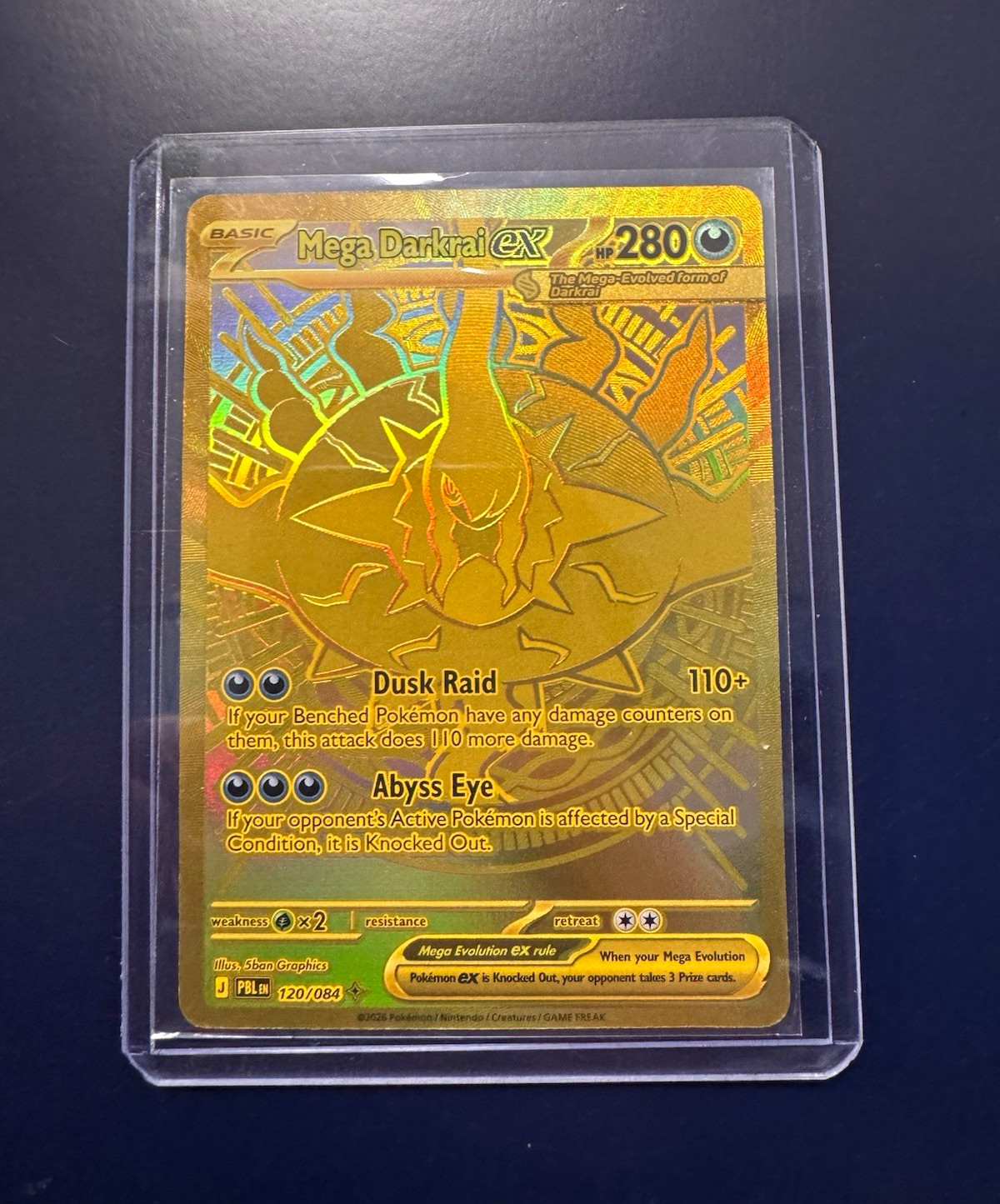 Mega Darkrai EX Secret Rare Full Art Holo 120/084 English 2016 Pitch Black