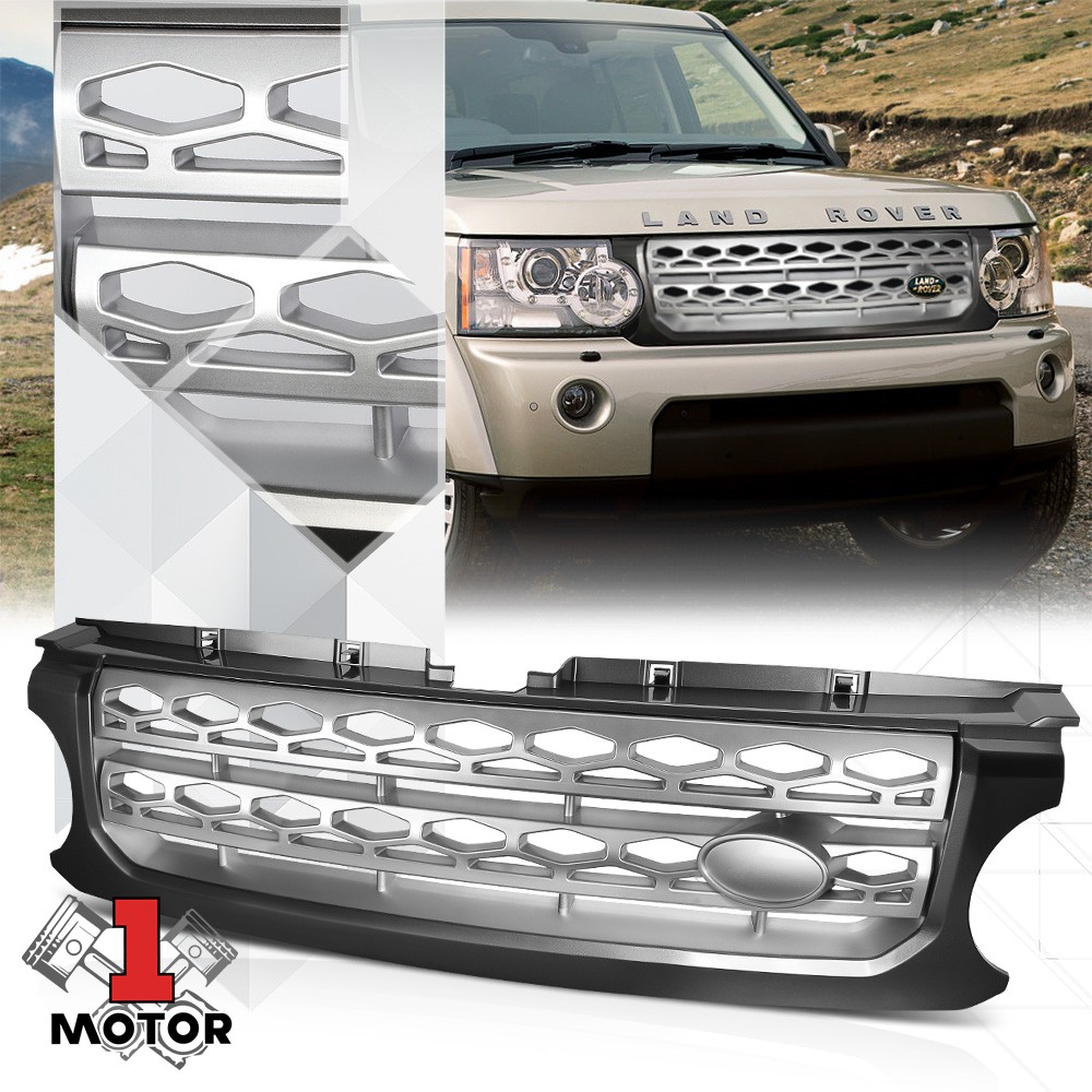For 2010-2013 Land Rover LR4 {AUTOBIOGRAPHY STYLE} Grey/Silver ABS Grille Grill