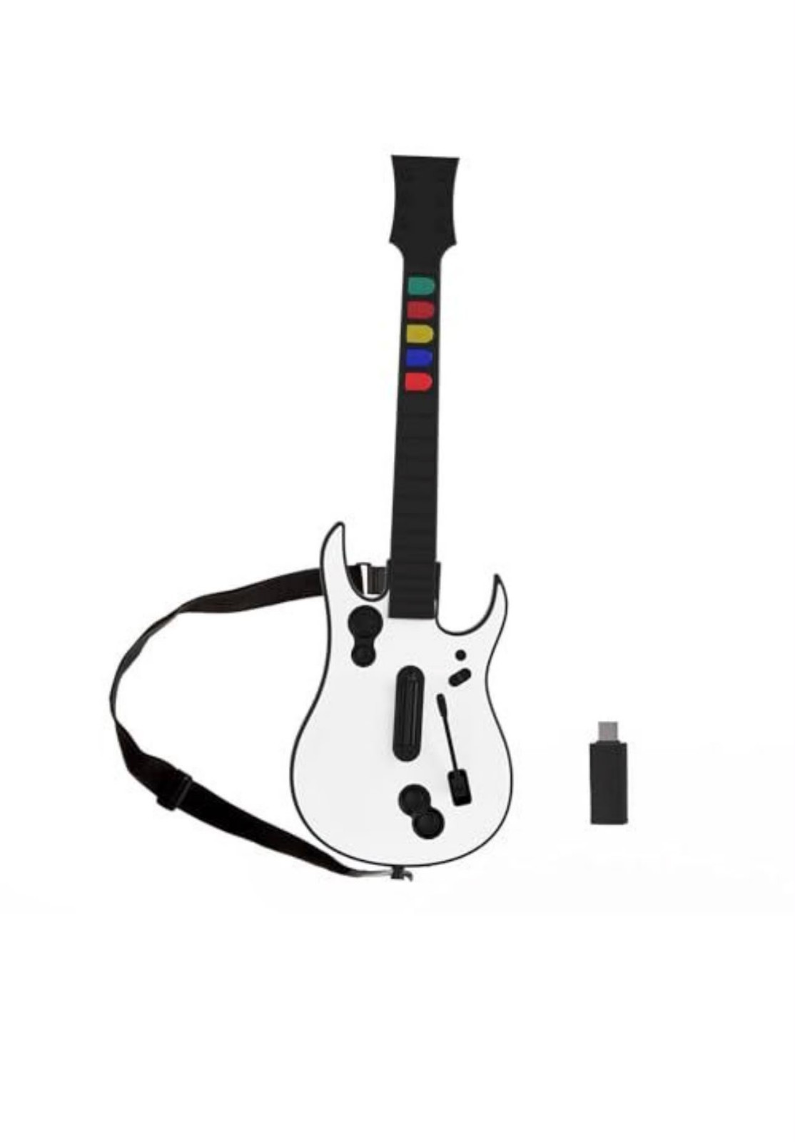 NBCP KT606 Wireless Ergonomic Gaming Guitar White for PC and PS3