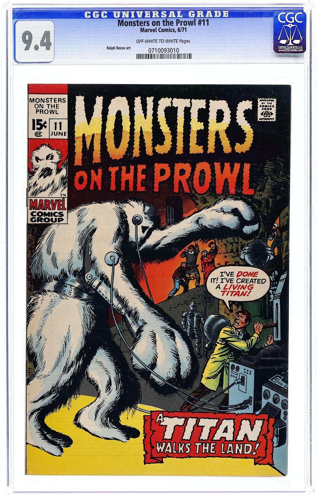 Monsters on the Prowl #11 CGC 9.4 1971 0710093010