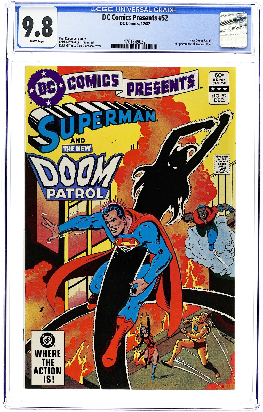 DC Comics Presents #52 CGC 9.8 1982 4761849022 1st app. Ambush Bug