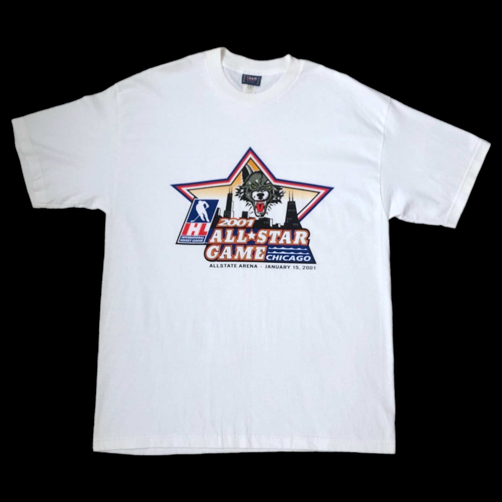 Vintage 2001 IHL All-Star Game Chicago Wolves Minor League Hockey T-Shirt XL Vintage 2001 IHL All-Star Game Chicago Wolves Minor League Hockey T-Shirt XL
