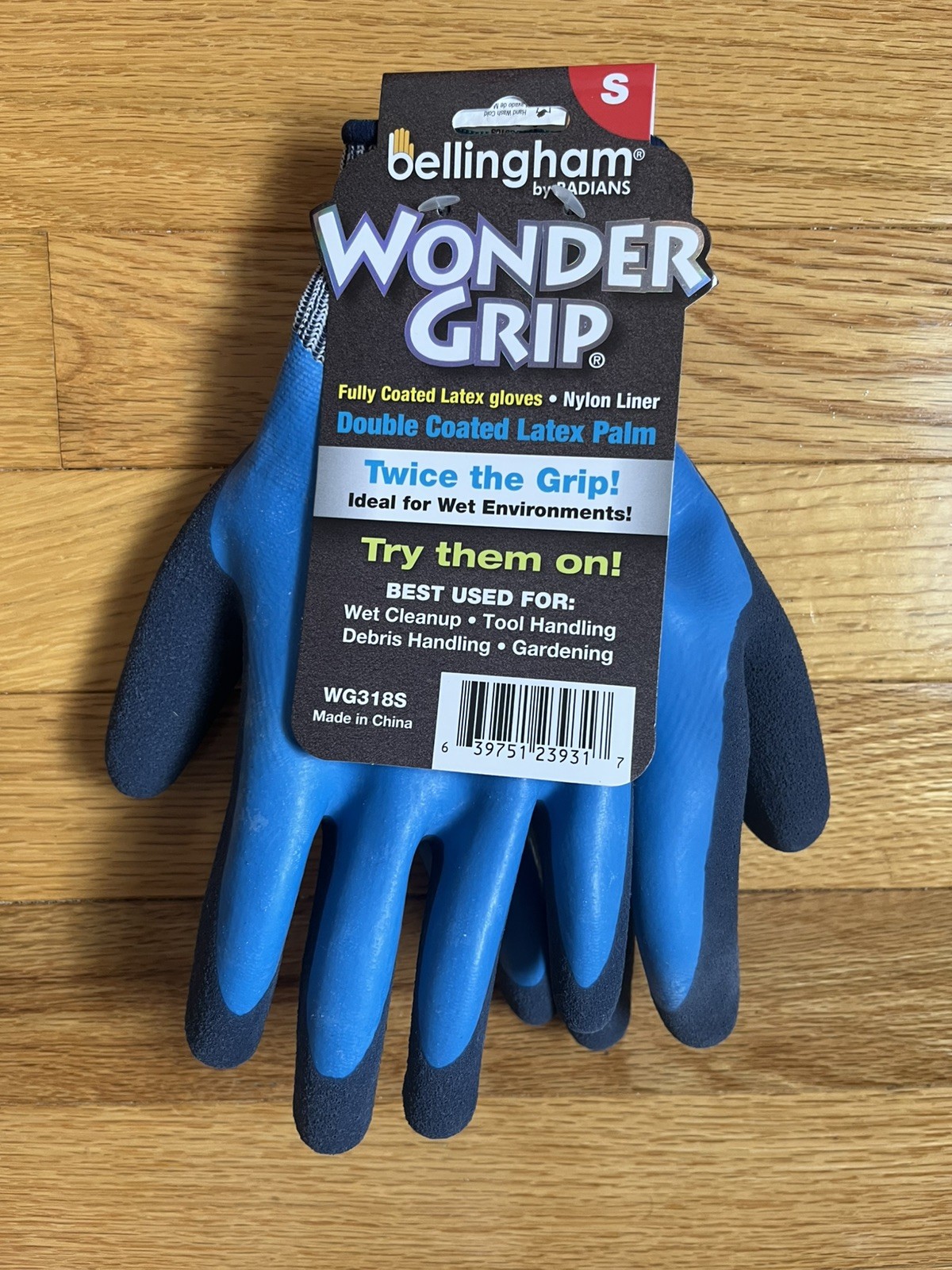 Wonder Grip WG-318 Aqua Gloves 1 Pair Size Small