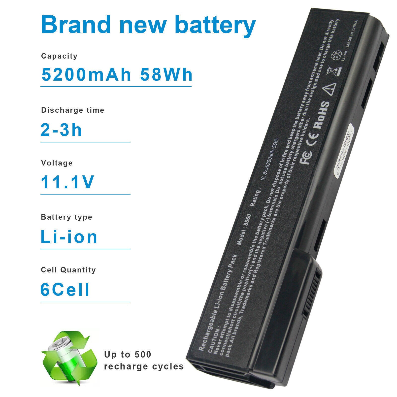 ✅LOT CC06XL Battery For HP EliteBook 8460P 8470P 8560P 6360B 6460B 6470b 6570B