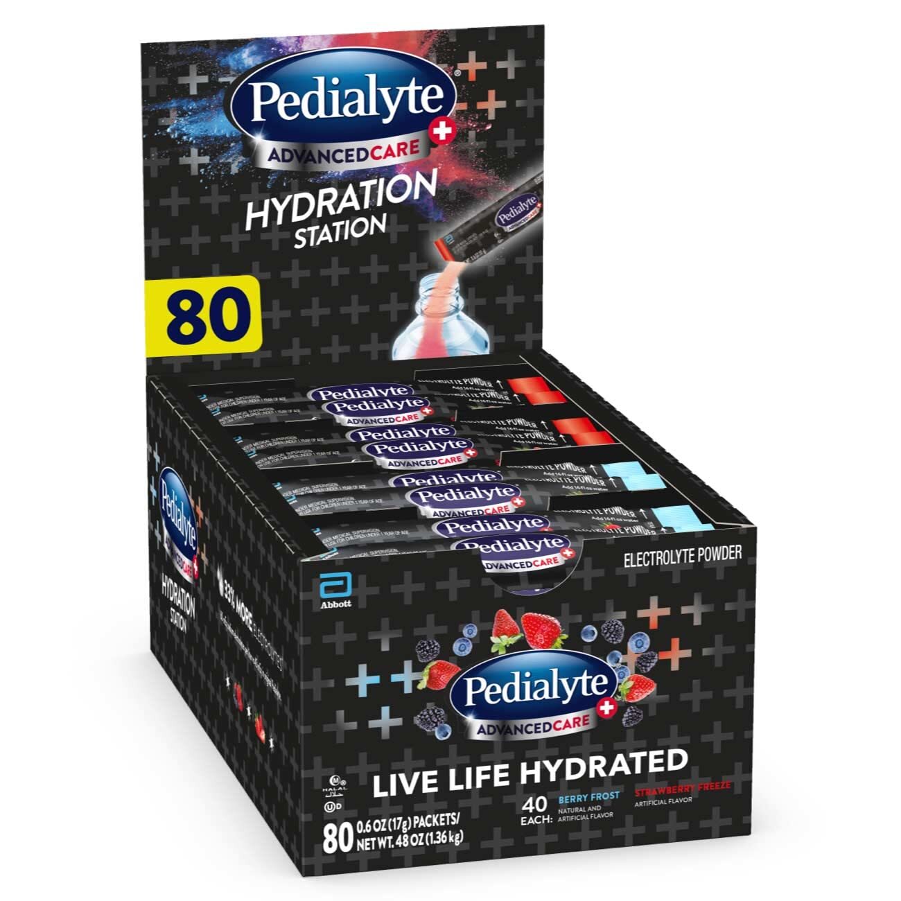 Pedialyte AdvancedCare Plus 80 Count Electrolyte Powder Packets Variety Pack Pedialyte AdvancedCare Plus 80 Count Electrolyte Powder Packets Variety Pack