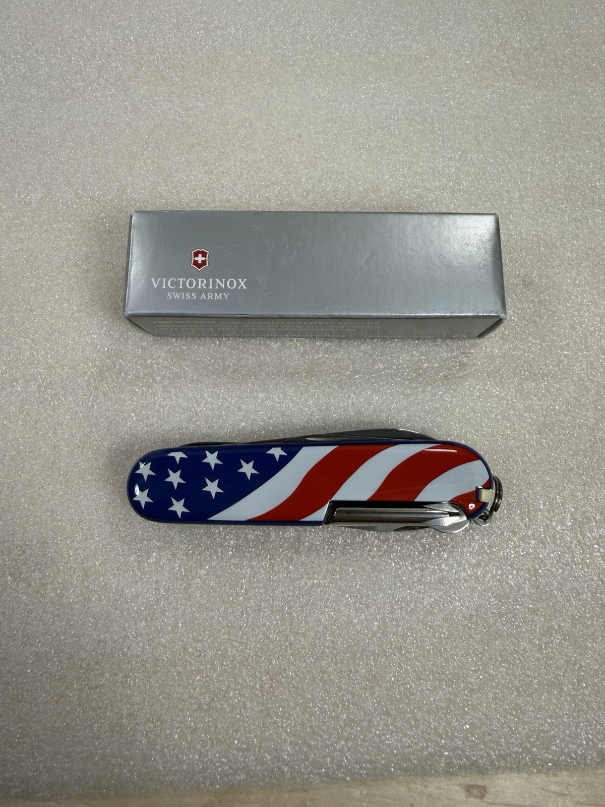 Victorinox Super Tinker Swiss Army Knife US Flag 1.4703.2E1-X1 Open Box New 🇺🇸