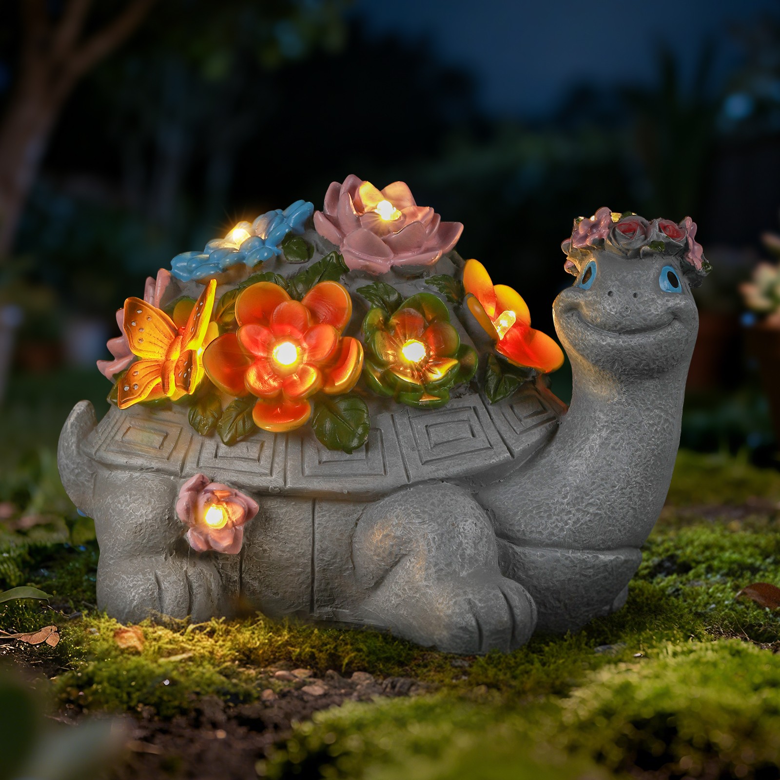 Eco-Friendly Solar-Powered Turtle Statue: Outdoor Garden Light & Decorative Lamp