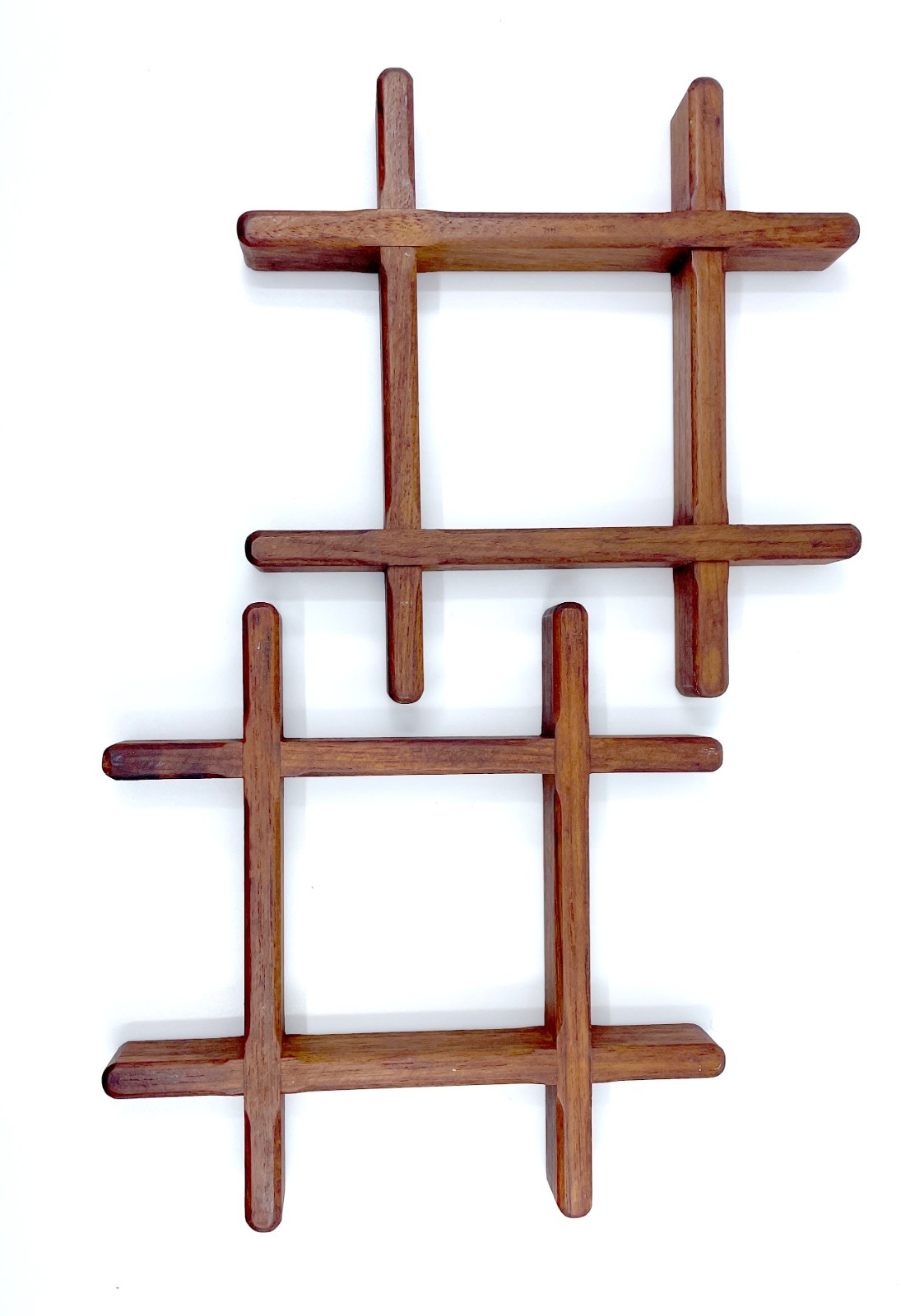 Vintage 1950s MCM Jens Quistgaard JHQ Dansk Carved Teak Wood Trivet Set Denmark