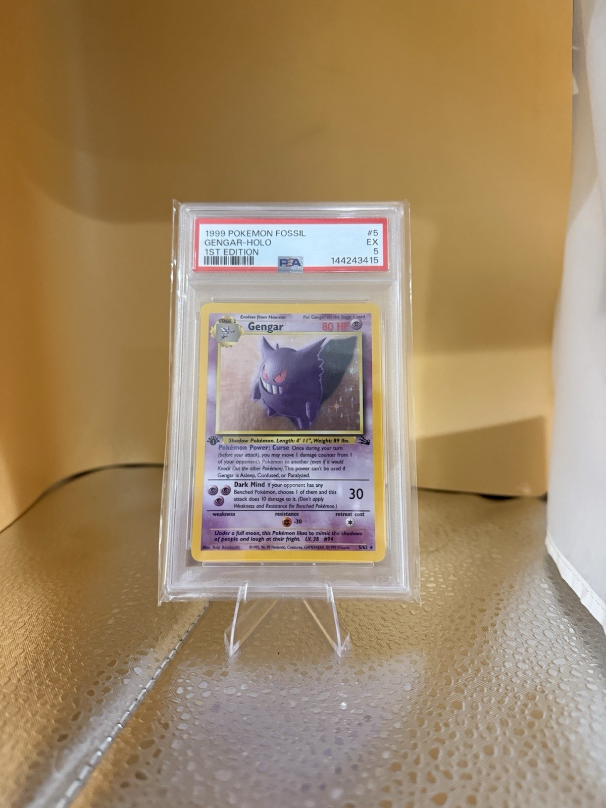 1999 Pokemon Fossil 1st Edition Gengar 5/62 Holo Rare PSA Graded 1999 Pokemon Fossil 1st Edition Gengar 5/62 Holo Rare PSA Graded