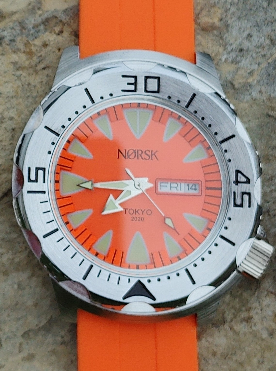 Sea Monster Diver Watch, Norsk, Olympic Citizen Quartz - Orange, 2020 Olympics