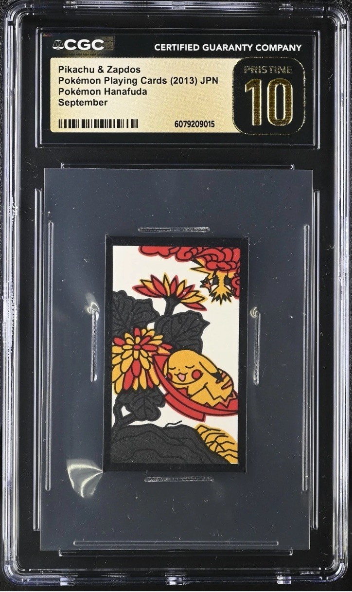 Pikachu Zapdos 2013 Pokemon Hanafuda September CGC 10 PRISTINE POP 30 Rare Pikachu Zapdos 2013 Pokemon Hanafuda September CGC 10 PRISTINE POP 30 Rare