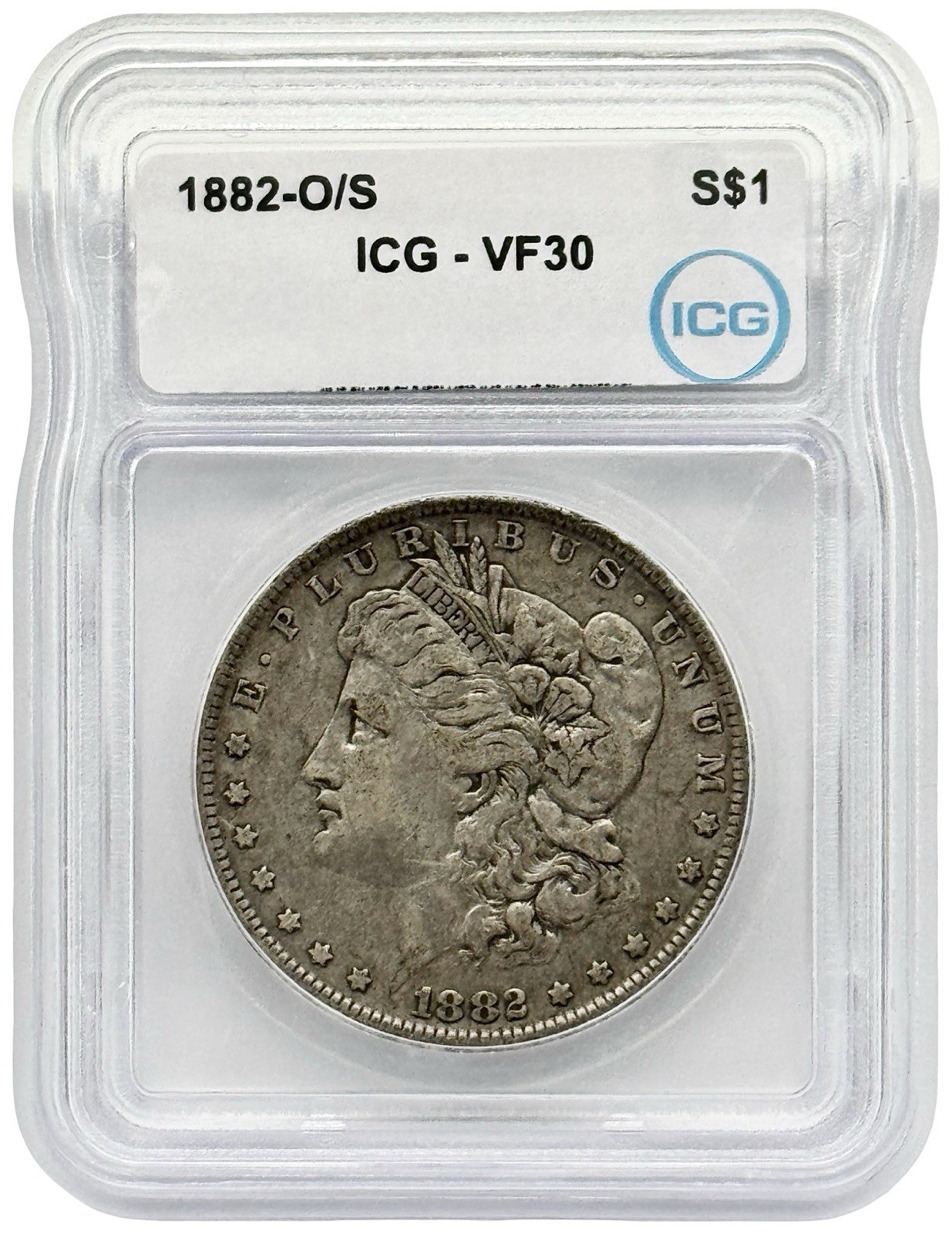 1882-O/S Morgan Silver Dollar ICG VF30 1882-O/S Morgan Silver Dollar ICG VF30